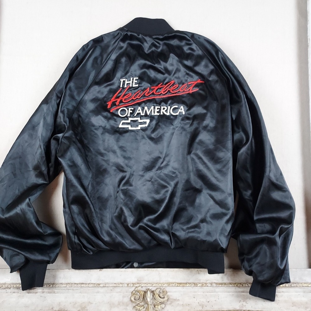 Vintage 1980s 1990s Chevrolet Heartbeat Of America Dunbrooke Pla-Jac USA Jacket